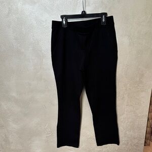 Quince Black Ponte straight leg pant petite small | EUC